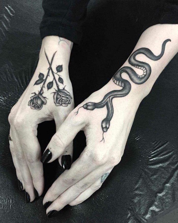 los mejores diseños de tattoos en la mano, tatuajes bonitos para hombres y mujeres en la mano 
