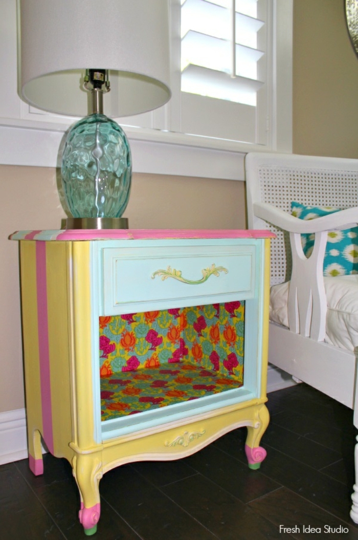 pintar muebles viejos en colores vibrantes paso a paso, como pintar un mueble de melamina 