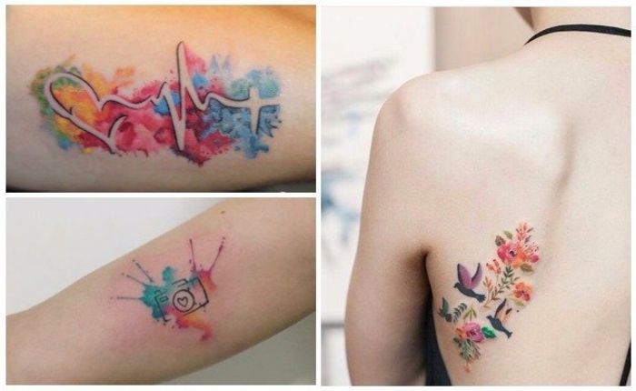 tatuajes pequeños en acuarela, diseños de tatuajes únicos para hombres y mujeres en 90 imagines 