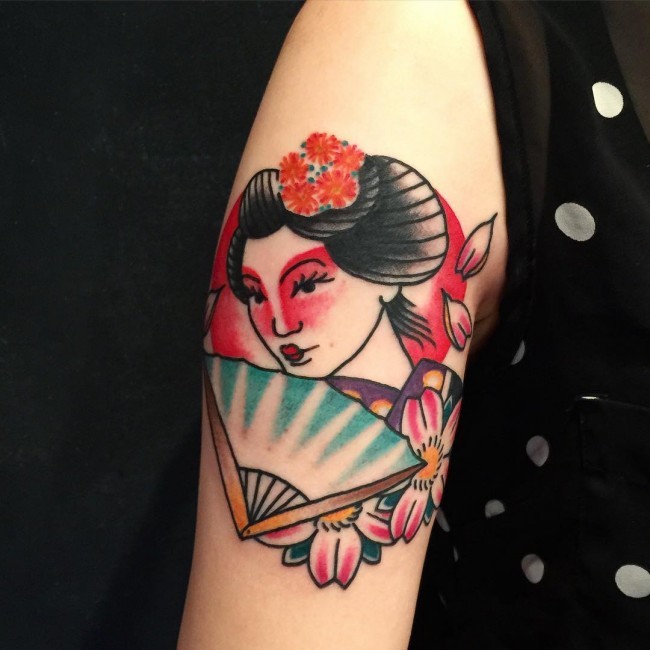 originales diseños de tatuajes-japoneses, ideas para hombres y mujeres, diseños de tatuajes en el brazo simbolicos