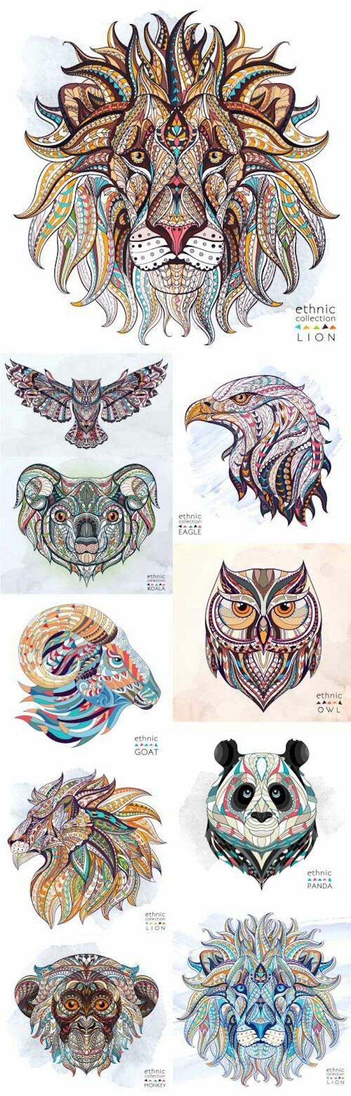 qué significan los tatuajes de animales, tattoo diseños con animales, preciosos ejemplos de tatuajes geométricos con animales 