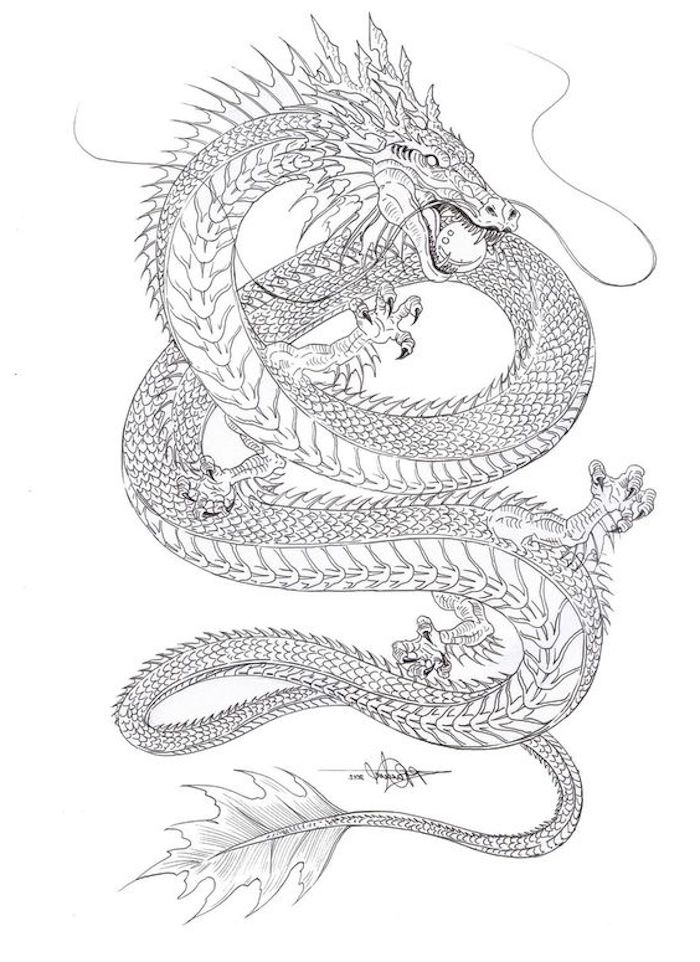 tatuajes de dragones originales con simbología, dibujos para tatuajes inspiradores, fotos de tattoos para descargar 