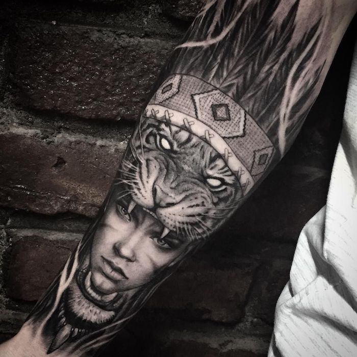 brazo entero tatuado, tatuajes simbolicos hombre, tatuaje en el antebrazo, más de 100 diseños. los mejores diseños de tattoos