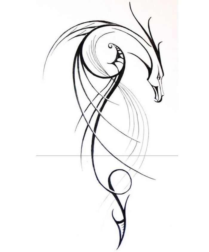 adorables diseños de tatuajes con dragones, ideas de tattoos con criaturas fantásticas, dibujos para tatuajes que inspiran 