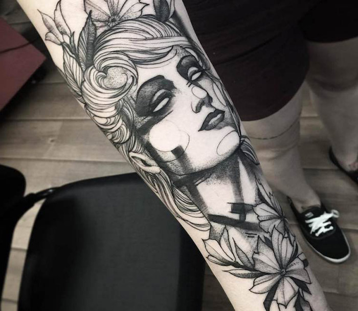 más de 100 diseños de tatuajes simbolicos, tattoo cara de mujer flores, diseños de tatuajes realistas., 101 diseños únicos de tattoos