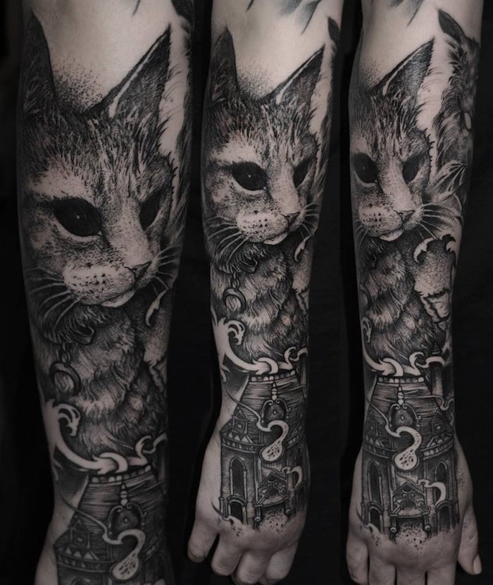 tatuajes mágicos con un fuerte significado, diseños de tatuajes de animales, tatuajes en estilo realista inspirados en libros