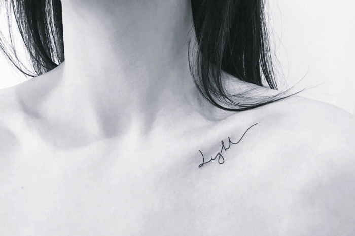 delicado y bonito tatuaje con letras, las mejores propuestas de tatuajes discretos y bonitos, tattoos para mujeres diseños unicos 