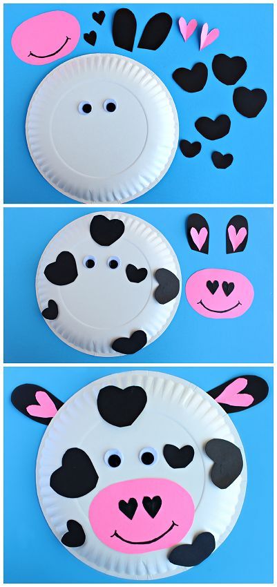 ejemplos de manualidades niños 2 años super divertidos, plato de plástico decorado con trozos de papel coloridos 