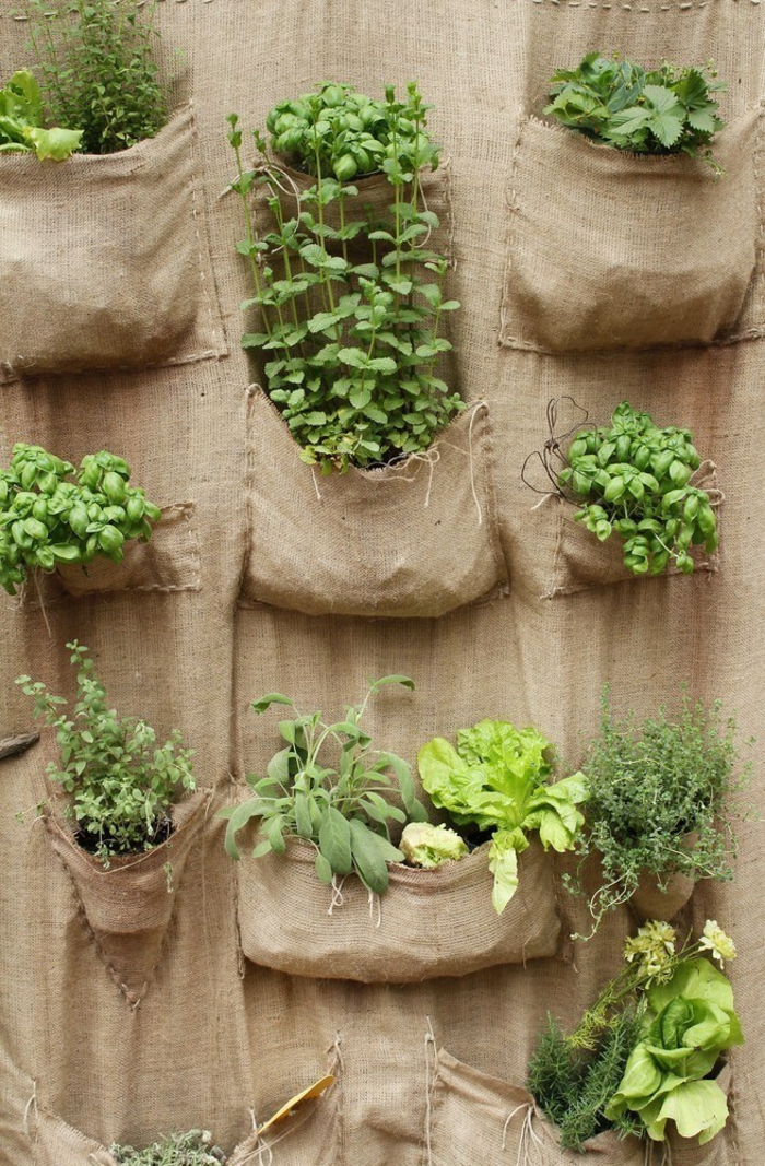 decorar jardin con jardineros verticales originales, ideas sobre como cultivar especias y plantas verdes, ideas para decorar la casa con plantas verdes 