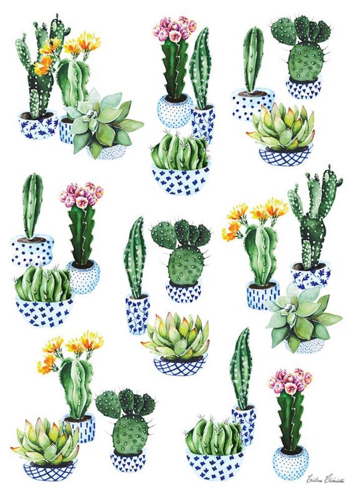 dibujos faciles y bonitos de cactus, ideas de dibujos fáciles para principiantes y avanzados, 75 ideas de dibujos simpaticos 