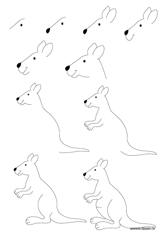 dibujos a lápiz fáciles para niños y avanzados, originales ideas de dibujos paso a paso, aprender a dibujar animales 