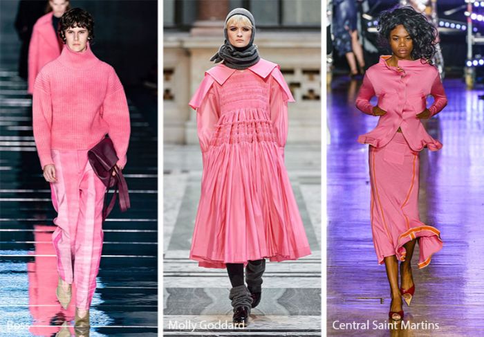 ideas sobre que se lleva este otoño, tres propuestas de atuendos en color rosa, vestido maxy en capas, jersey largo 