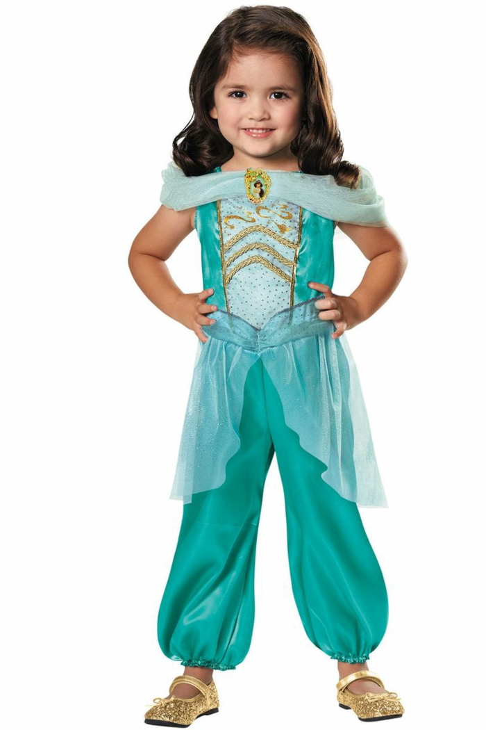 disfraz niña de Jasmine de Aladdin, disfraces originales para comprar para tu niña, ideas de disfraces para toda la familia