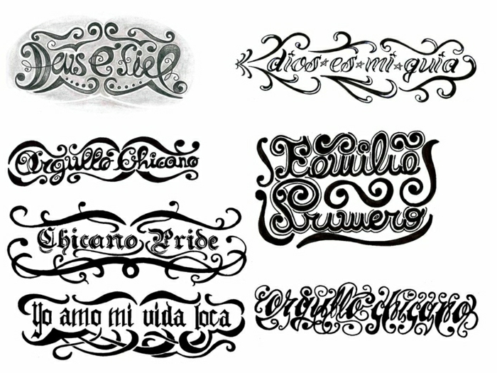 tatuajes con letras ornamentadas, los mejores diseños de tatuajes temporales, diseños de tattoos bonitos para imprimir