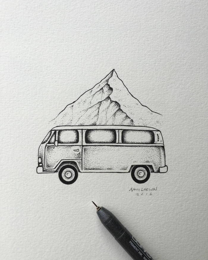 las mejores propuestas de dibujos para principiantes, dibujos con montañas, esbozos de dibujos fáciles 