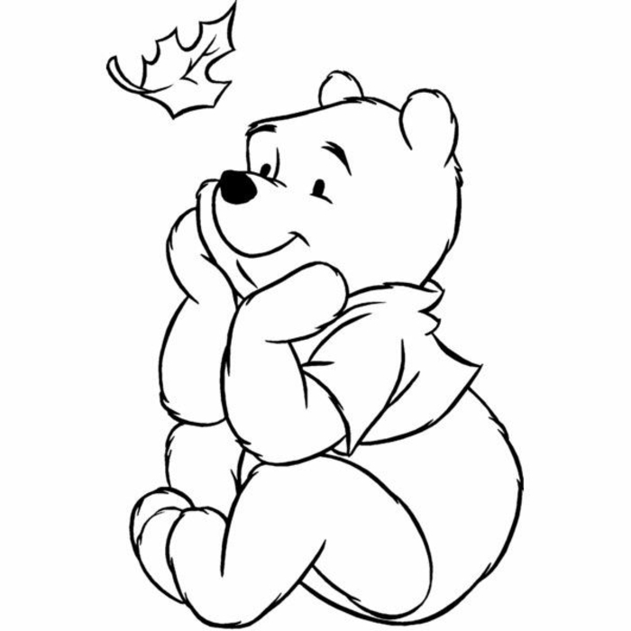 dibujos originales y bonitos, dibujo el Oso Pooh, dibujos a lapiz faciles y bonitos para niños, ideas para niños