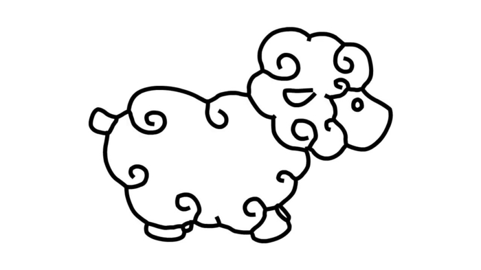 cosas para dibujar faciles, ideas sobre como dibujar animales, dibujos de ovejas, ideas para niños y principiantes 