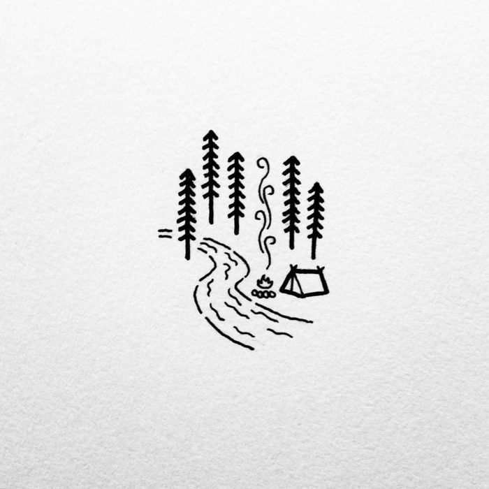 pequeños dibujos faciles y chulos, árboles en el bosque, como dibujar dibujos faciles, pequeños detalles para calcar o dibujar, fotos de dibujos 