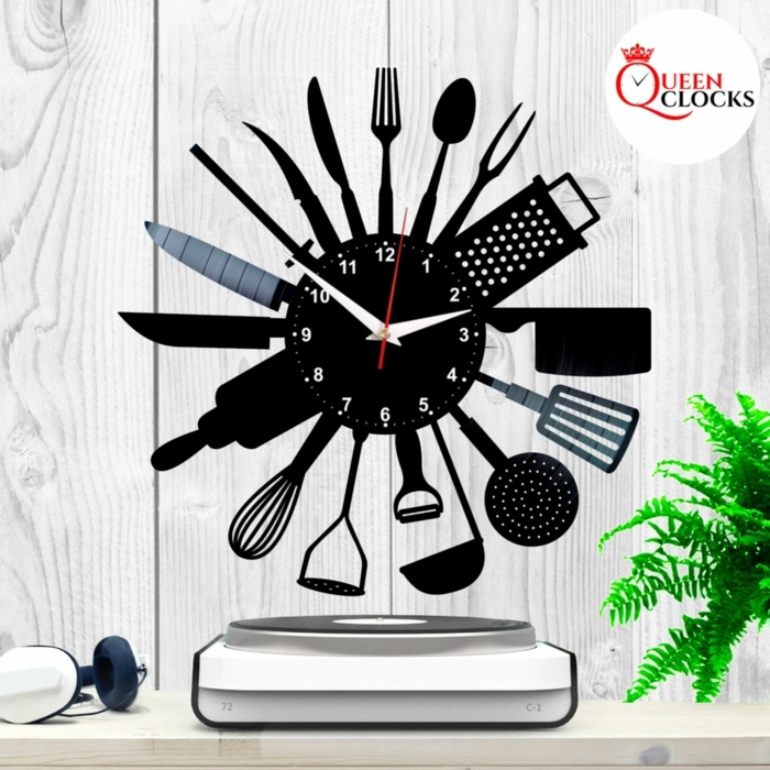 reloj de diseño super original para la cocina, ideas de detalles decorativos para la casa, regalos personalizados originales 