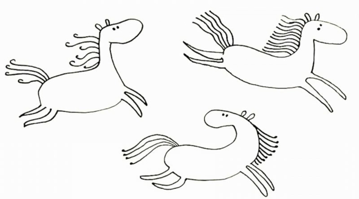 divertidas ideas de dibujos faciles y bonitos para aprender a dibujar, como dibujar un caballo paso a paso 
