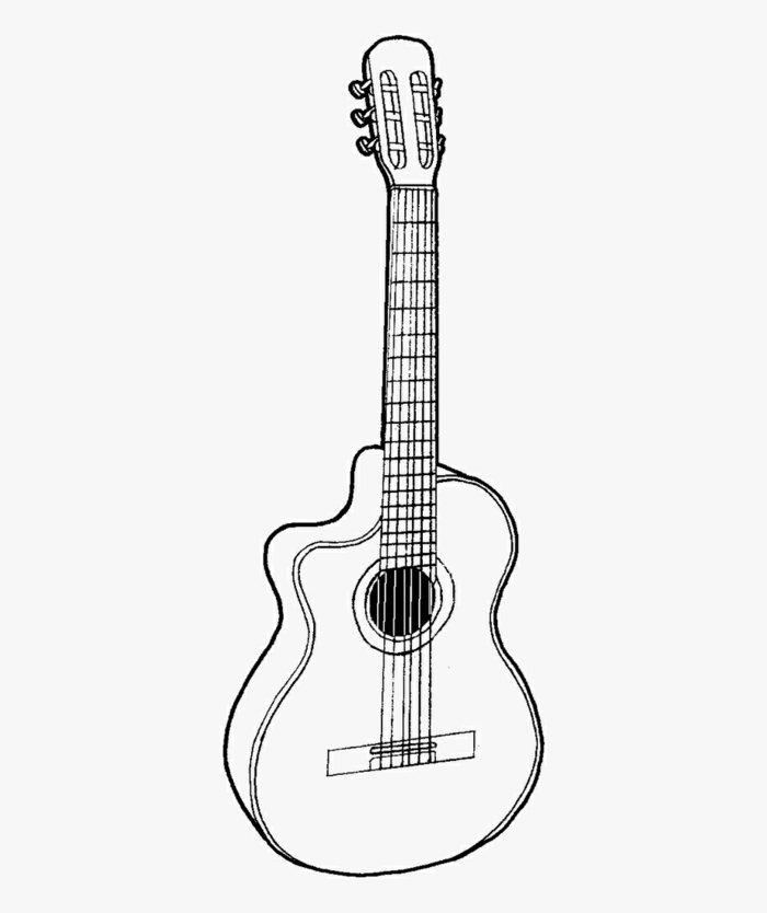 como dibujar una guitarra, ideas de dibujos faciles paso a paso, dibujos para niños sencillos, fotos de dibujos 