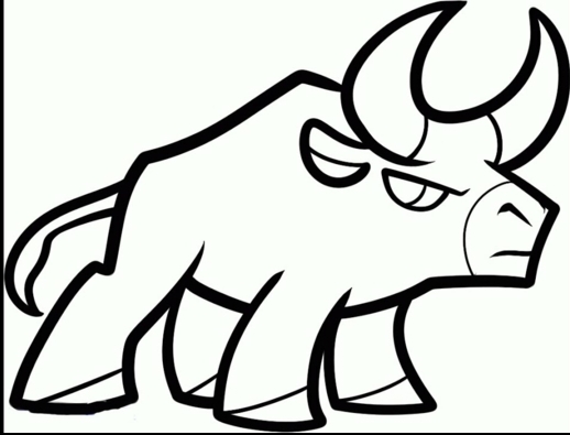 dibujo de torro fácil, ideas de dibujos de animales sencillos, como dibujar un torro paso a paso, fotos y videos de dibujos 