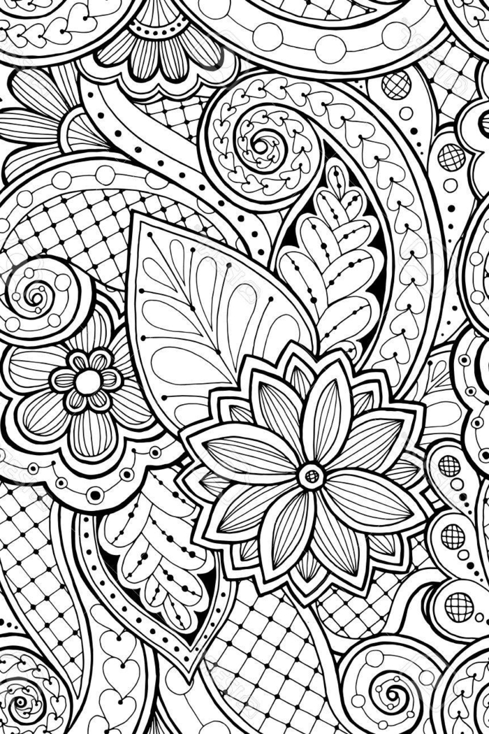 preciosos motivos florales dibujados en blanco y negro, bonitos dibujos para calcar o redibujar, ideas de dibujos originales 