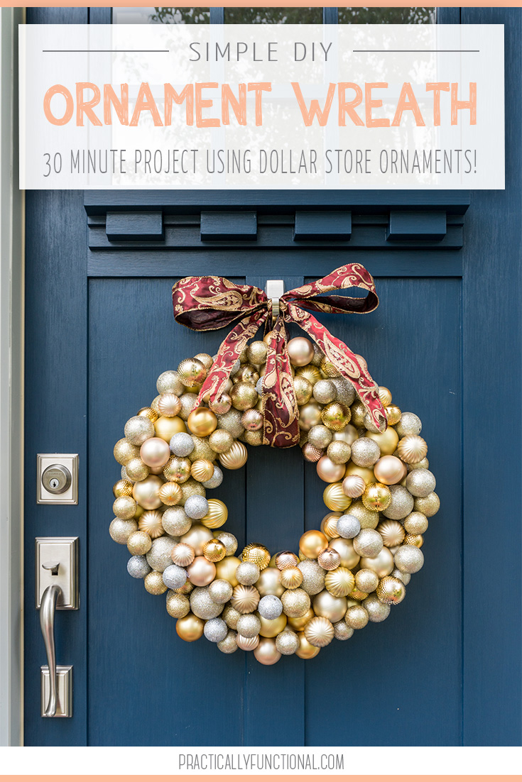 decoracion navideña 2019, corona DIY para hacer en media hora, ideas de decoración casera original para un presupuesto pequeño 