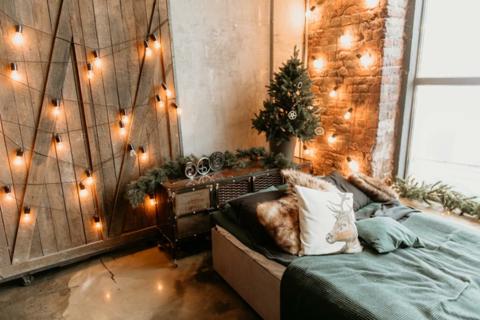 bonita decoracion para habitaciones tumblr luminosas y acogedoras, fotos de habitaciones con bombillas, decoracion cuerto 