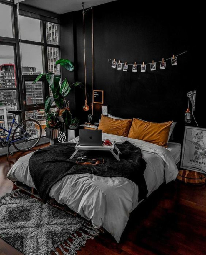 habitacion gris y blanco con detalles decorativos unicos, como decorar tu habitacion según las ultimas tendencias 2019 2020 