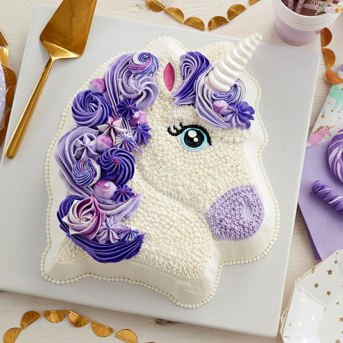 ideas para cumpleaños unicornio en imagenes, bonitas ideas sobre tartas personalizadas ricas para fiestas infantiles 
