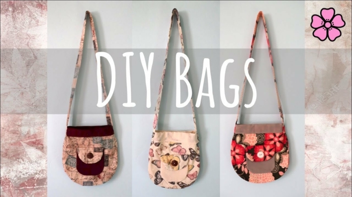 tres ejemplos de bolsos DIY para regalar, ideas sobre manualidades faciles y rapidos, que hacer con la ropa vieja