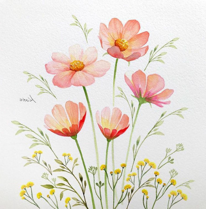Aprende a dibujar: 80 ideas de dibujos de flores fáciles