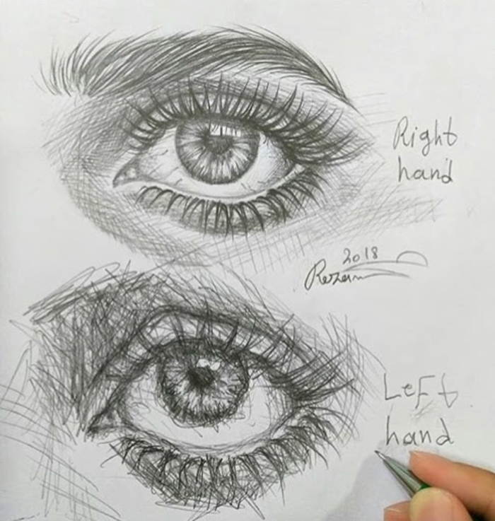 dibujos de chicas tumblr paso a paso, como dibujar un ojo de muejr en estilo realista, dibujos con profundidad a lapiz
