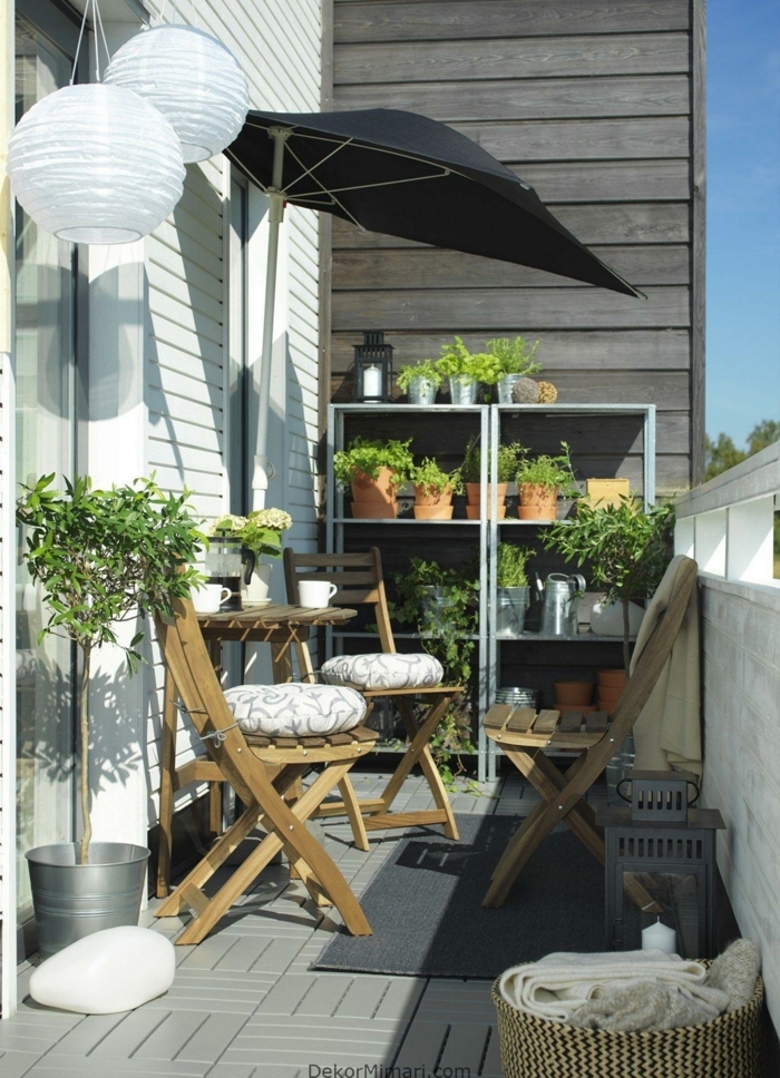 como decorar la casa con plantas verdes, pequeños detalles para decorar el balcon, decoracion terrazas aticos en fotos 