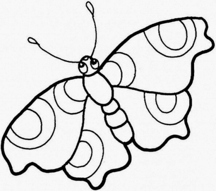 dibujos para colorear e imprimir, como dibujar una mariposa bonita, fotos de dibujos sencillos y originales para descargar 