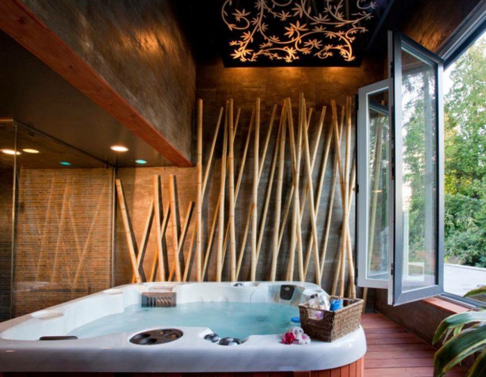 ideas sobre como decorar tu baño con palos de bambú, decoracion con palos de bambu bonita, mas de 60 ejemplos de fotos
