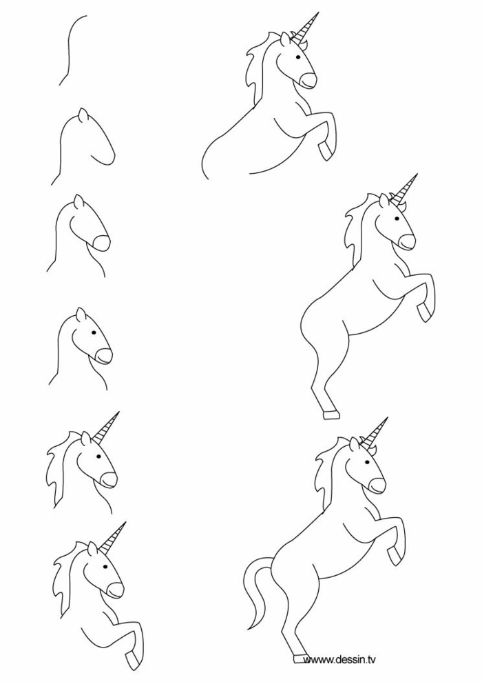 como dibujar un unicornio paso a paso, ideas de dibujos chulos y faciles de hacer, dibujos para colorear de unicornios, como dibujar un unicornio
