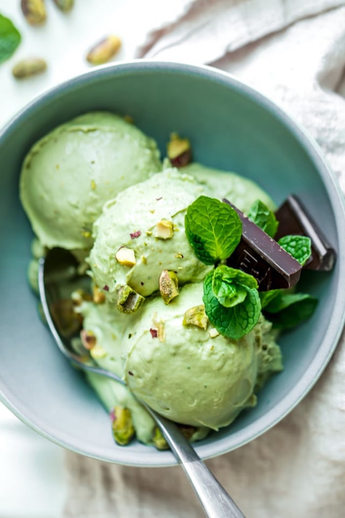 aguacate chocolate negro hierbabuena fresca como hacer helado casero paso a paso recetas de helado fotos de recetas