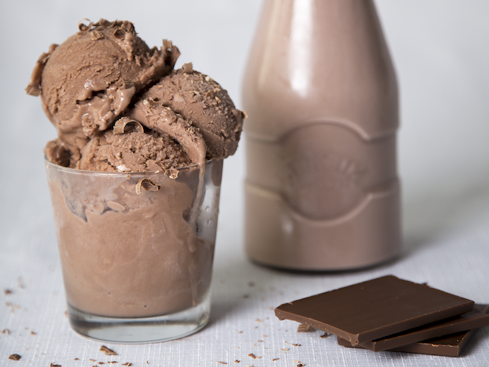 chocolate negro helado proteico como hacer helado sin azucar añadido ideas de helados
