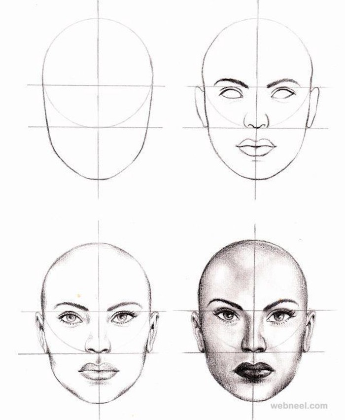 pasos para dibujar la cara de una mujer, como dibujar un rostro paso a paso, tutoriales de dibujos, cara de perfil, cara niño dibujo, dibujo cara mujer