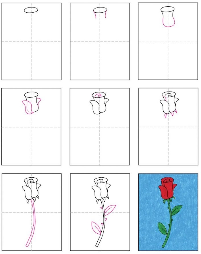 а dibujar una rosa paso a paso dibujos de rosas faciles0flores dibujos a lapiz ideas de dibujos