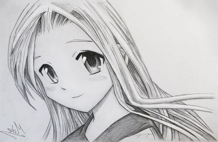 beautiful manga girl anime drawing wallpaper
