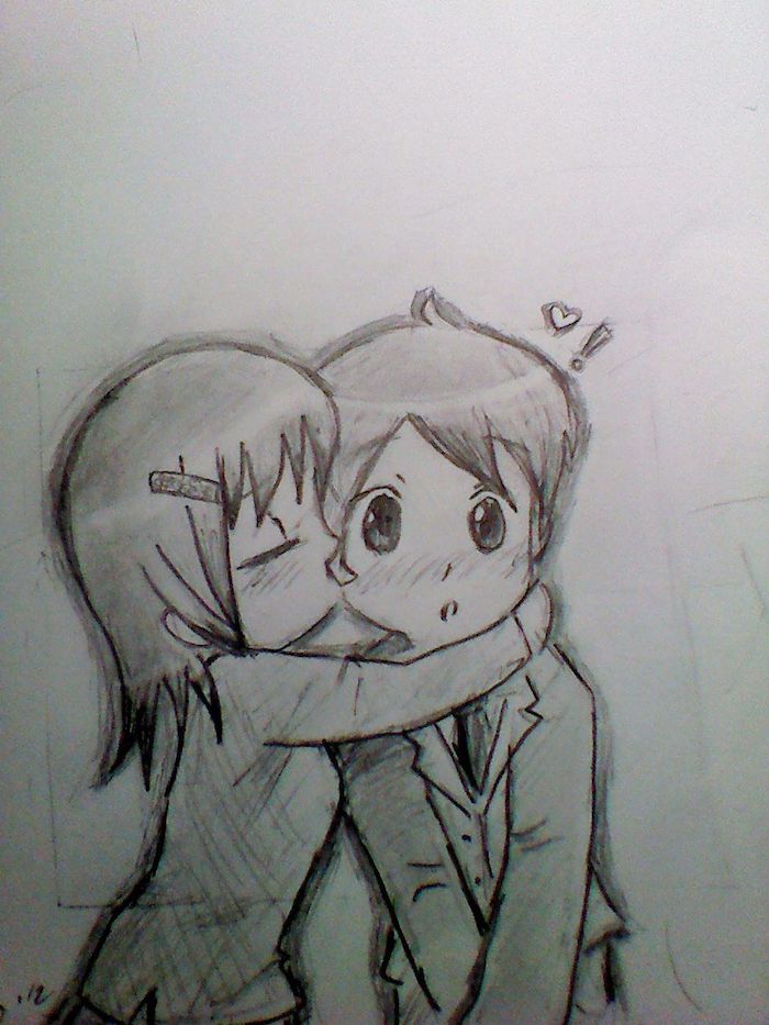 dibujos romanticos de parejas besandose dibujos de amor kawaii ideas de dibujos chulos y faciles de hacer