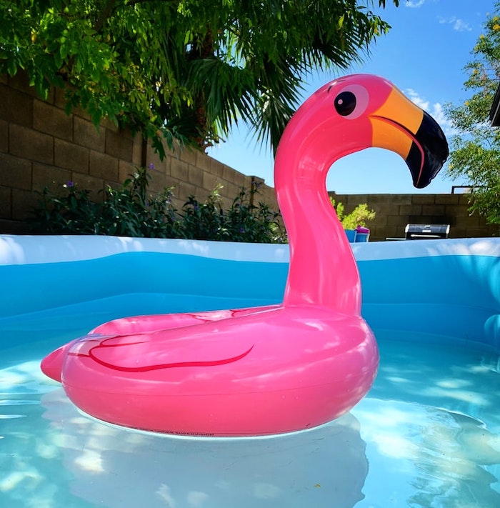 piscina inflable con flamenco rosa juguete inflable flotante