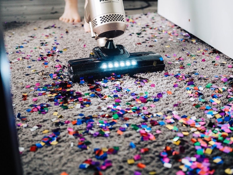 aspiradora sin cable alfombra con confetи