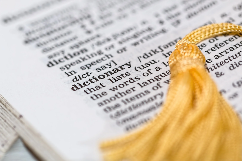imagen de diccionario disuelto con bolsa amarilla